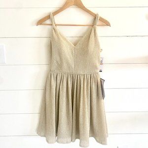 Winter Formal Dress/Party Dress - Champagne/Gold shimmer dress, Size 3, NWT